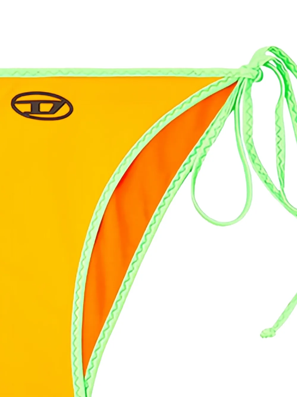 Diesel Bikinislip met strikken aan de zijkant Oranje