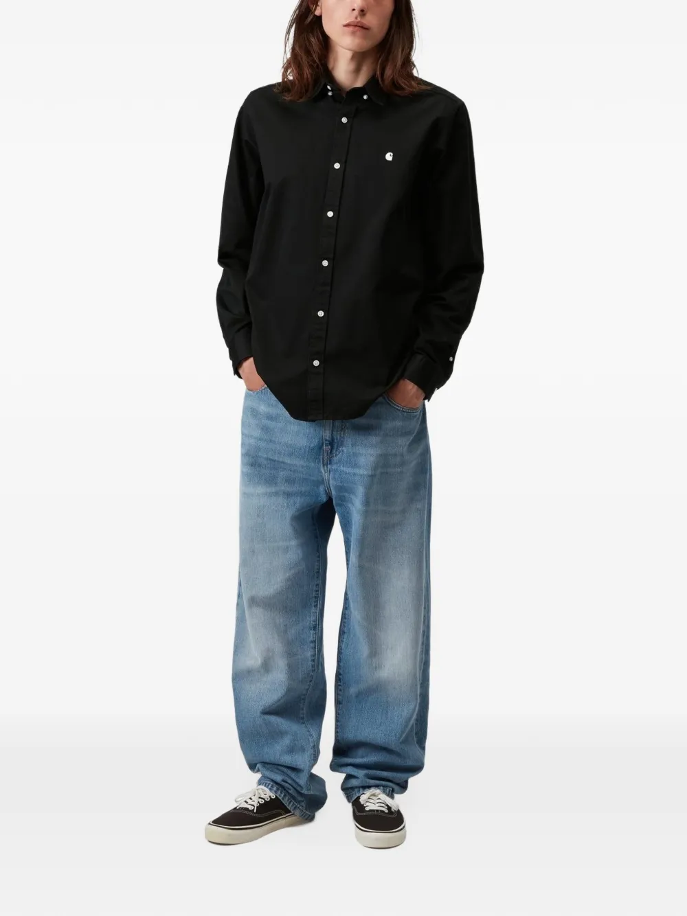 Carhartt WIP L S Madison overhemd Groen