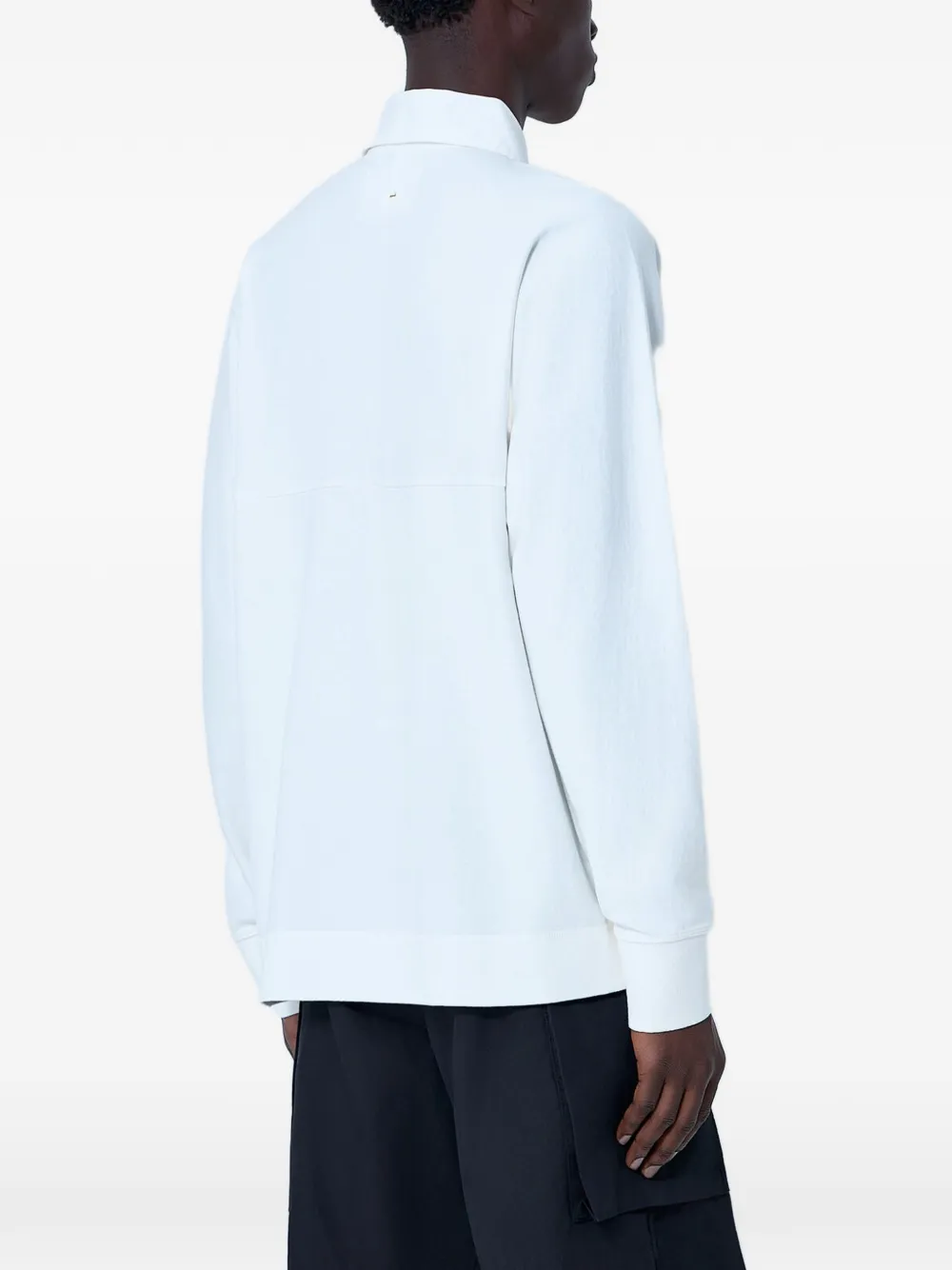 Margaret Howell Poloshirt met lange mouwen met vlakken Wit