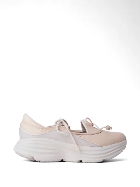 HOKA leather platform sneakers