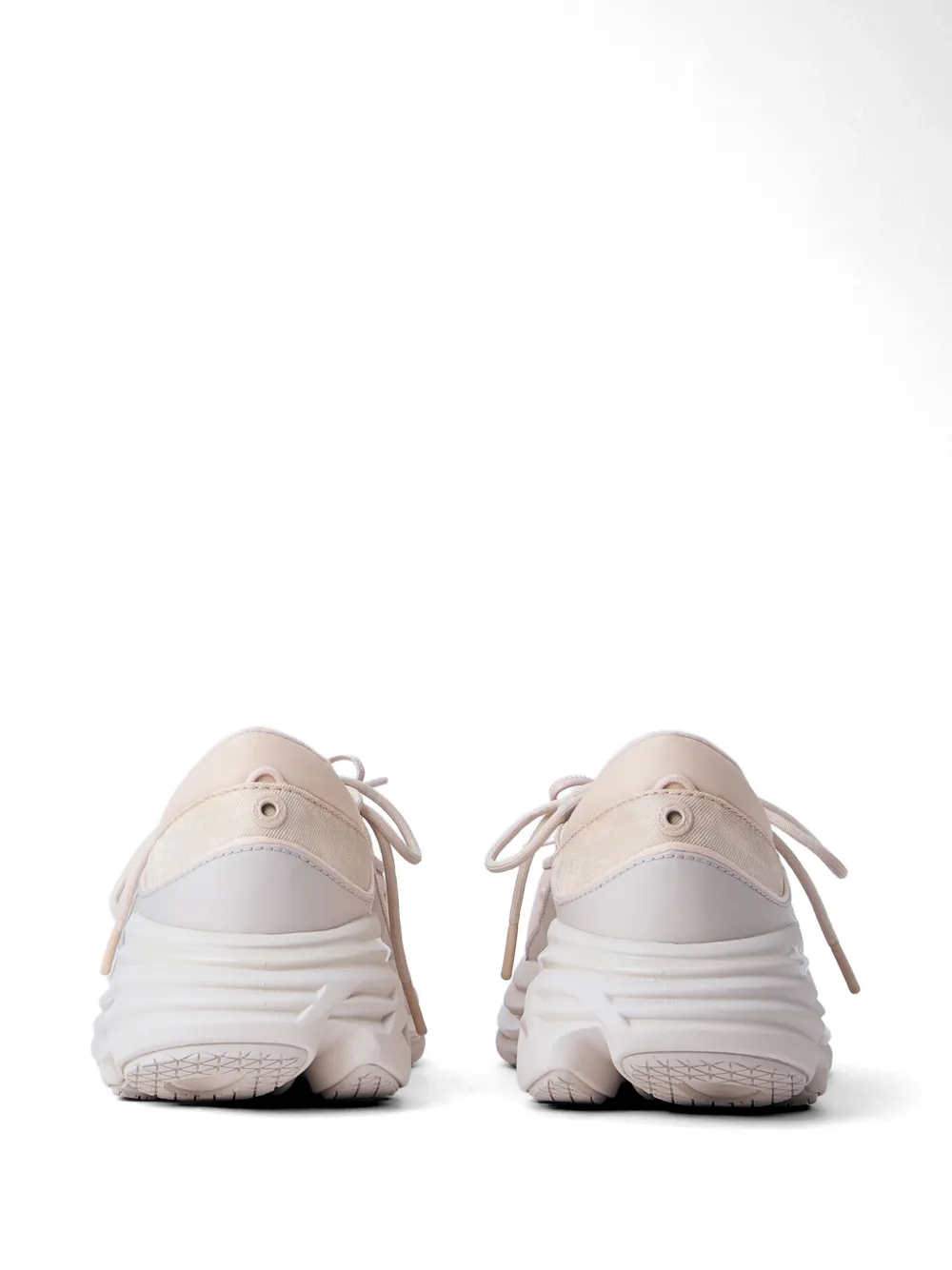 HOKA leather platform sneakers Beige