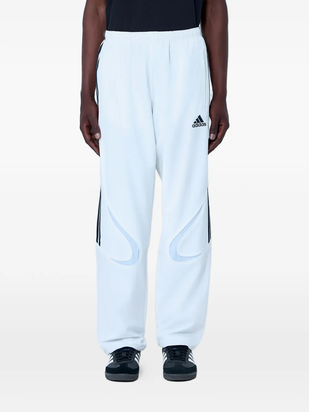 adidas side-stripe track pants - Bianco