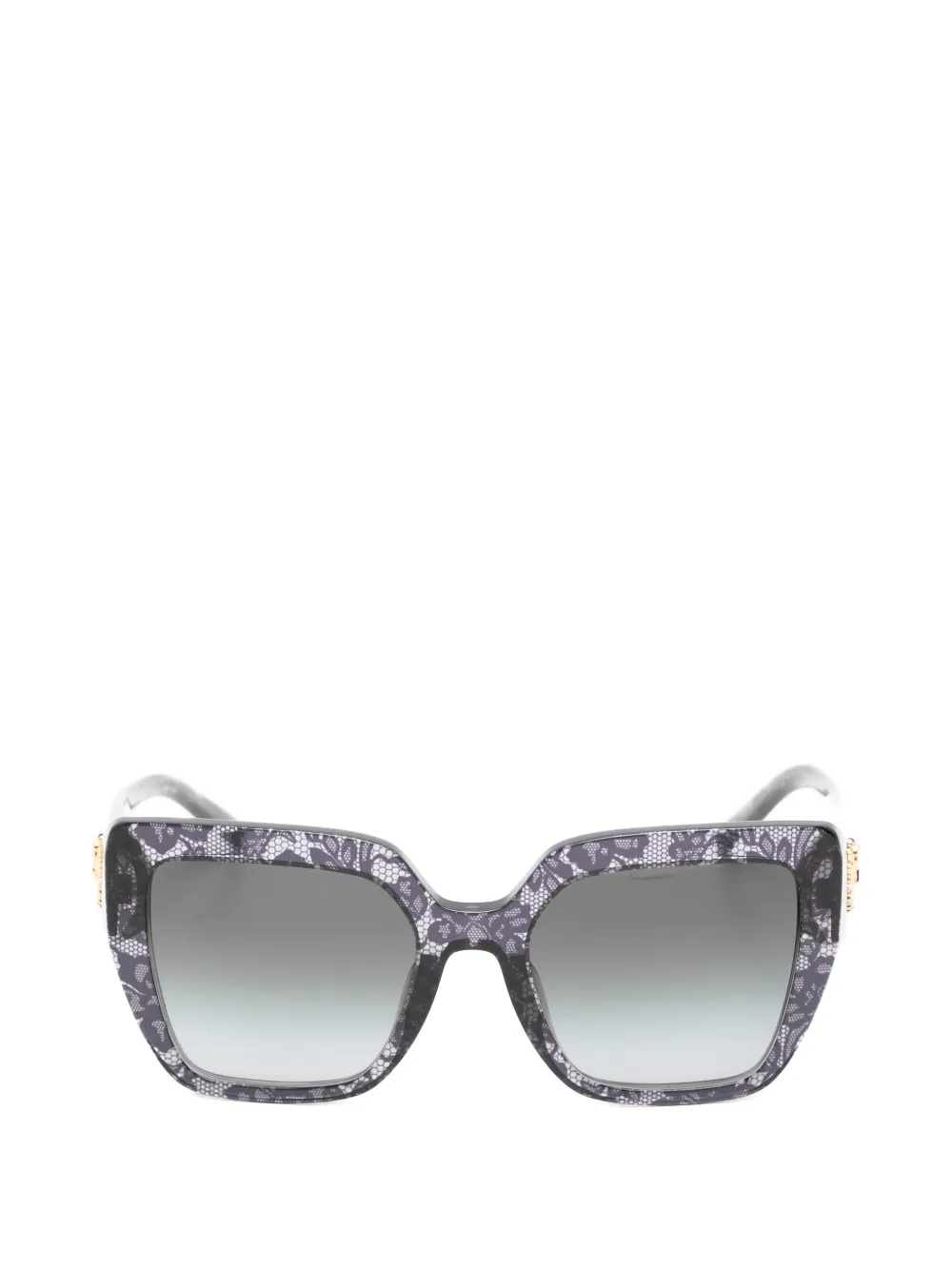 Dolce & Gabbana Devotion lace-print sunglasses - Nero