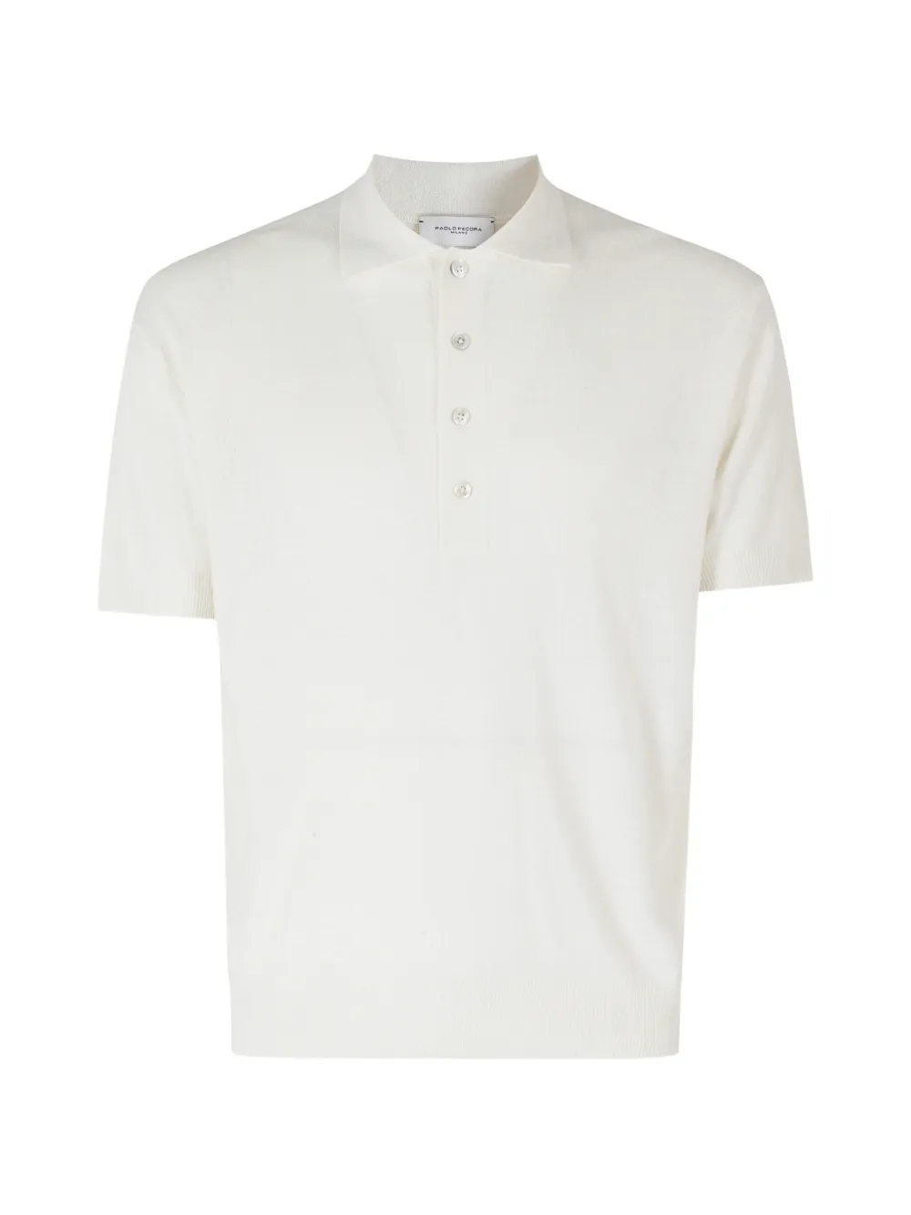 Paolo Pecora short-sleeve silk polo shirt - Bianco