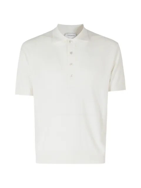 Paolo Pecora playera tipo polo de seda manga corta