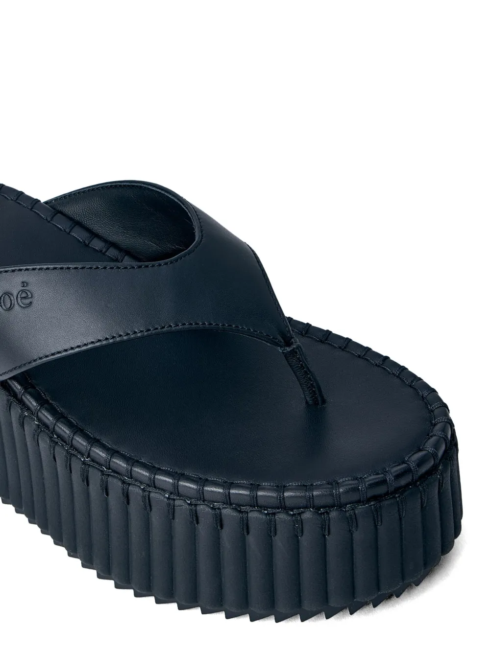 Chloé platform ridged-sole sandals Zwart