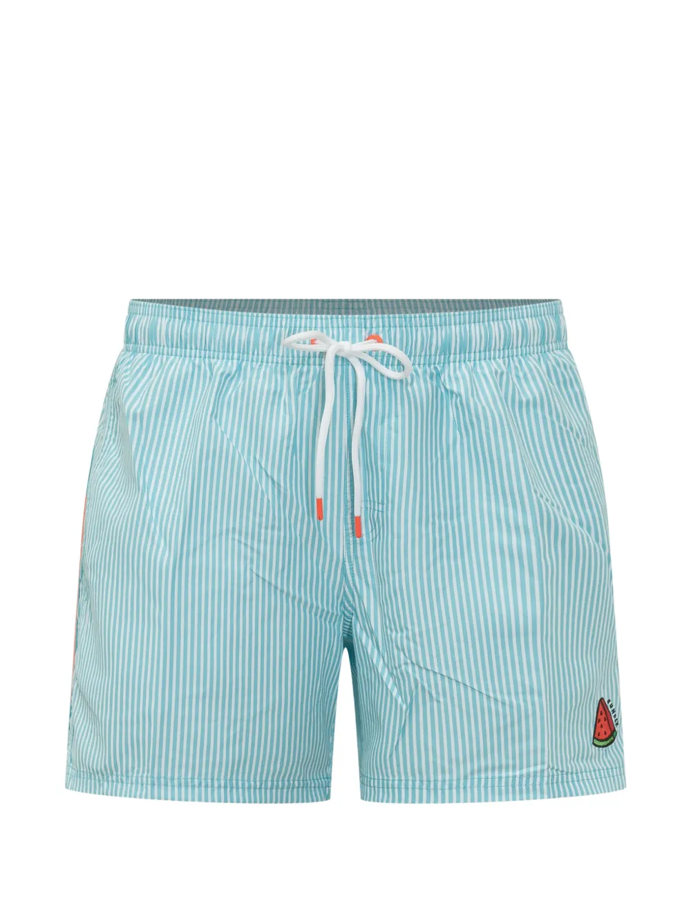 Sundek striped logo-patch boardshorts - Blu