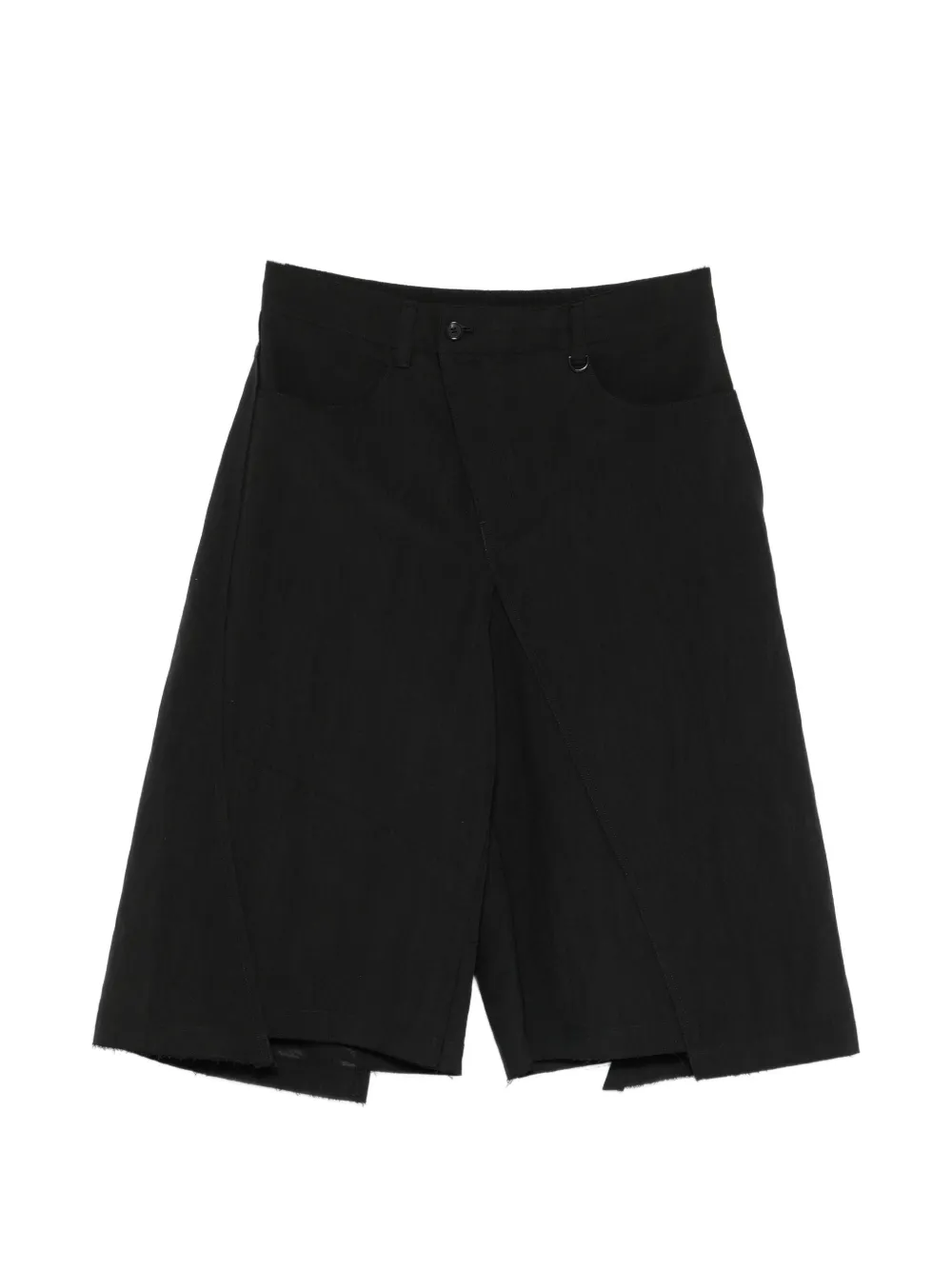 SONGZIO raw-edge panelled shorts - Nero