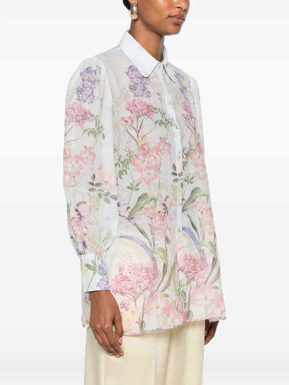 Charo Ruiz Ibiza Aster blouse met bloemenprint Blauw