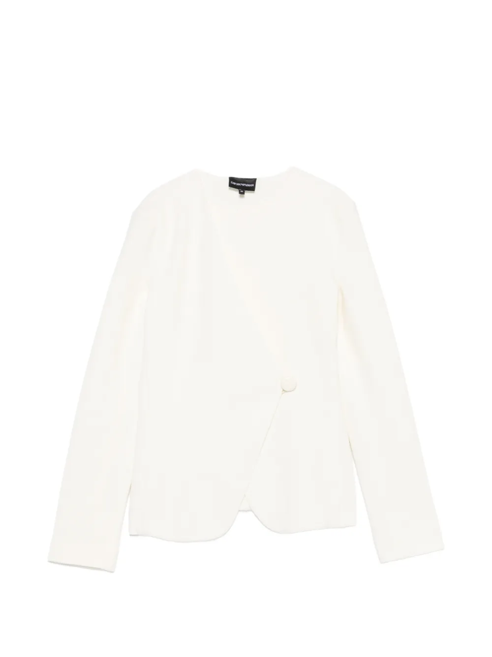 Emporio Armani asymmetric single-button jacket - Bianco