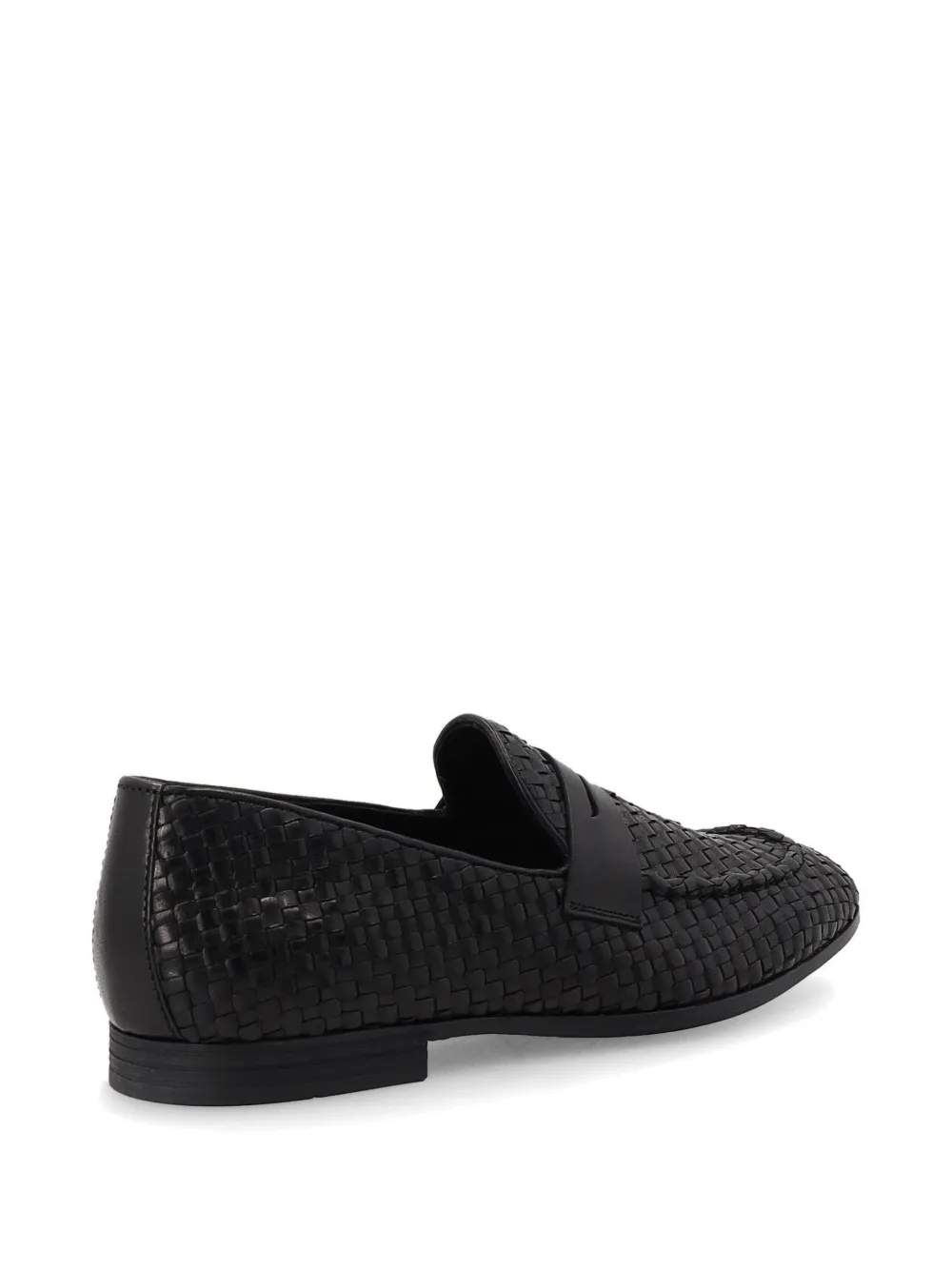 FRAU woven-leather saddle loafers Zwart