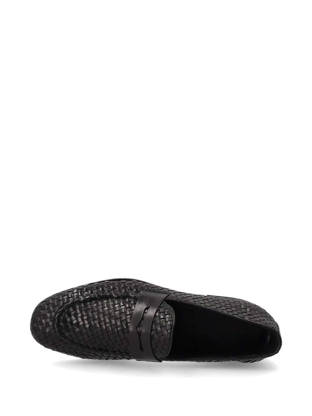 FRAU woven-leather saddle loafers Zwart