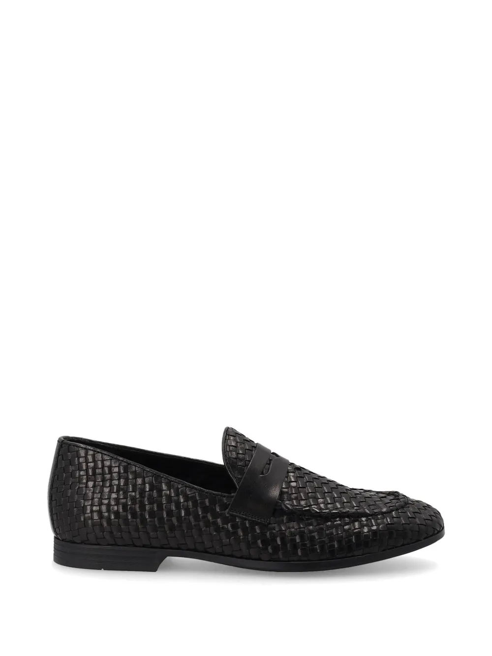 FRAU woven-leather saddle loafers - Nero