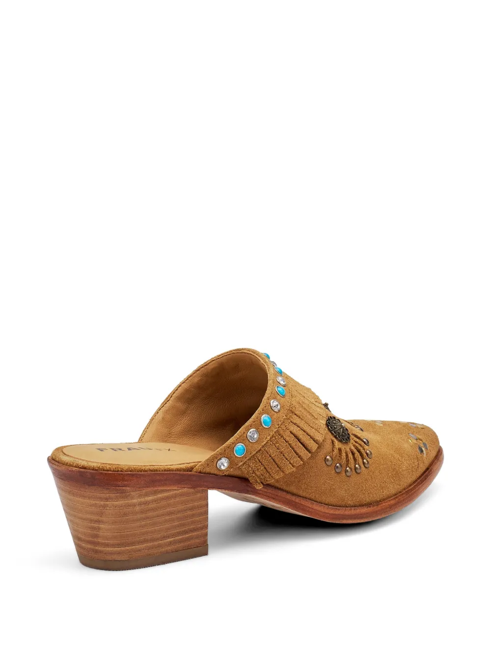 FRAU fringed studded mules Beige