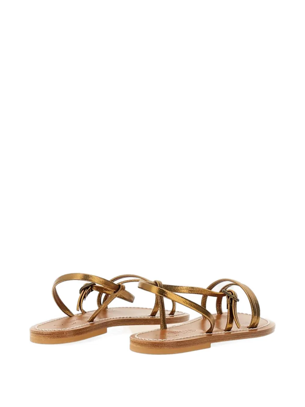K. Jacques strappy leather sandals Goud