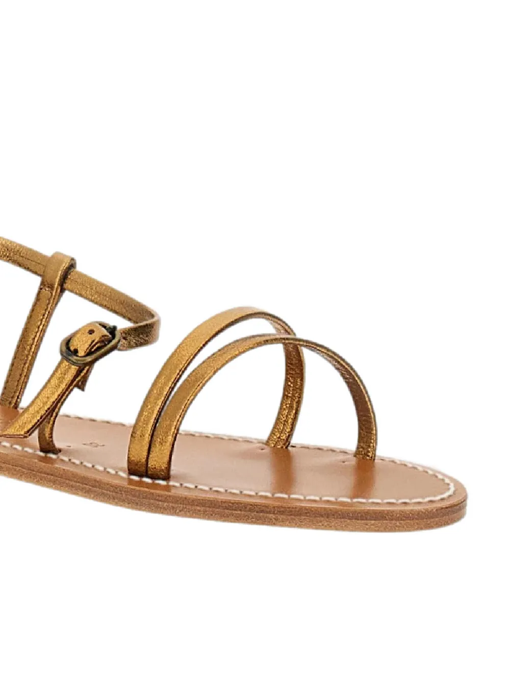 K. Jacques strappy leather sandals Goud