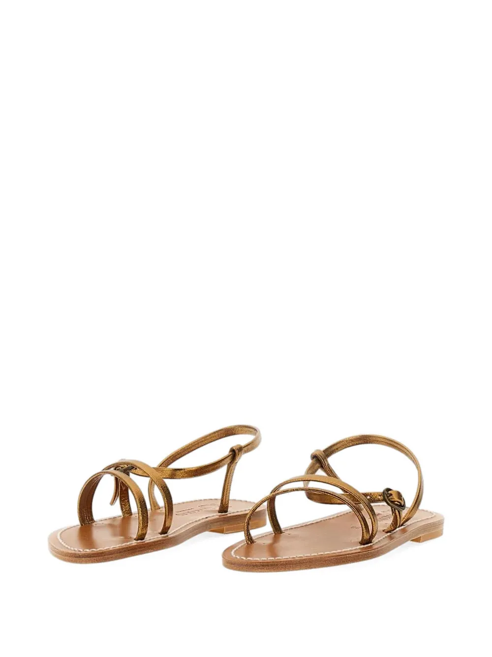 K. Jacques strappy leather sandals Goud