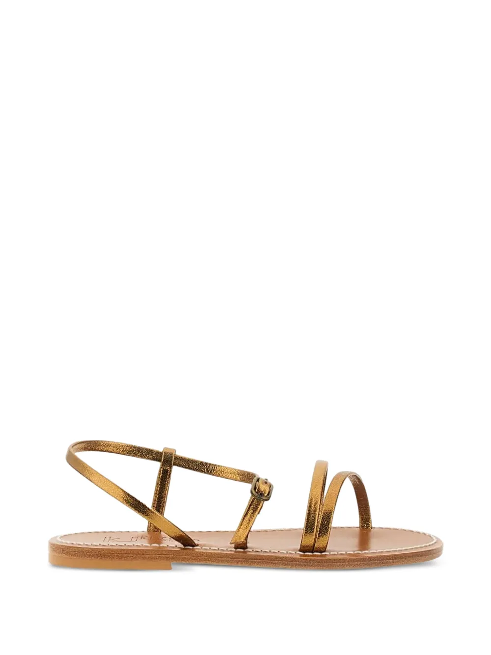 K. Jacques strappy leather sandals Goud