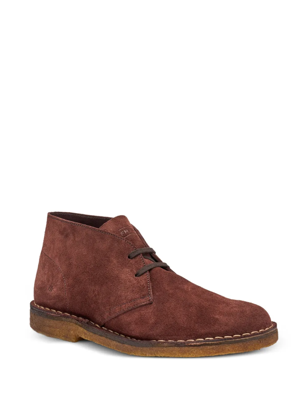 FRAU Suède desert boots met crêpe zool Bruin