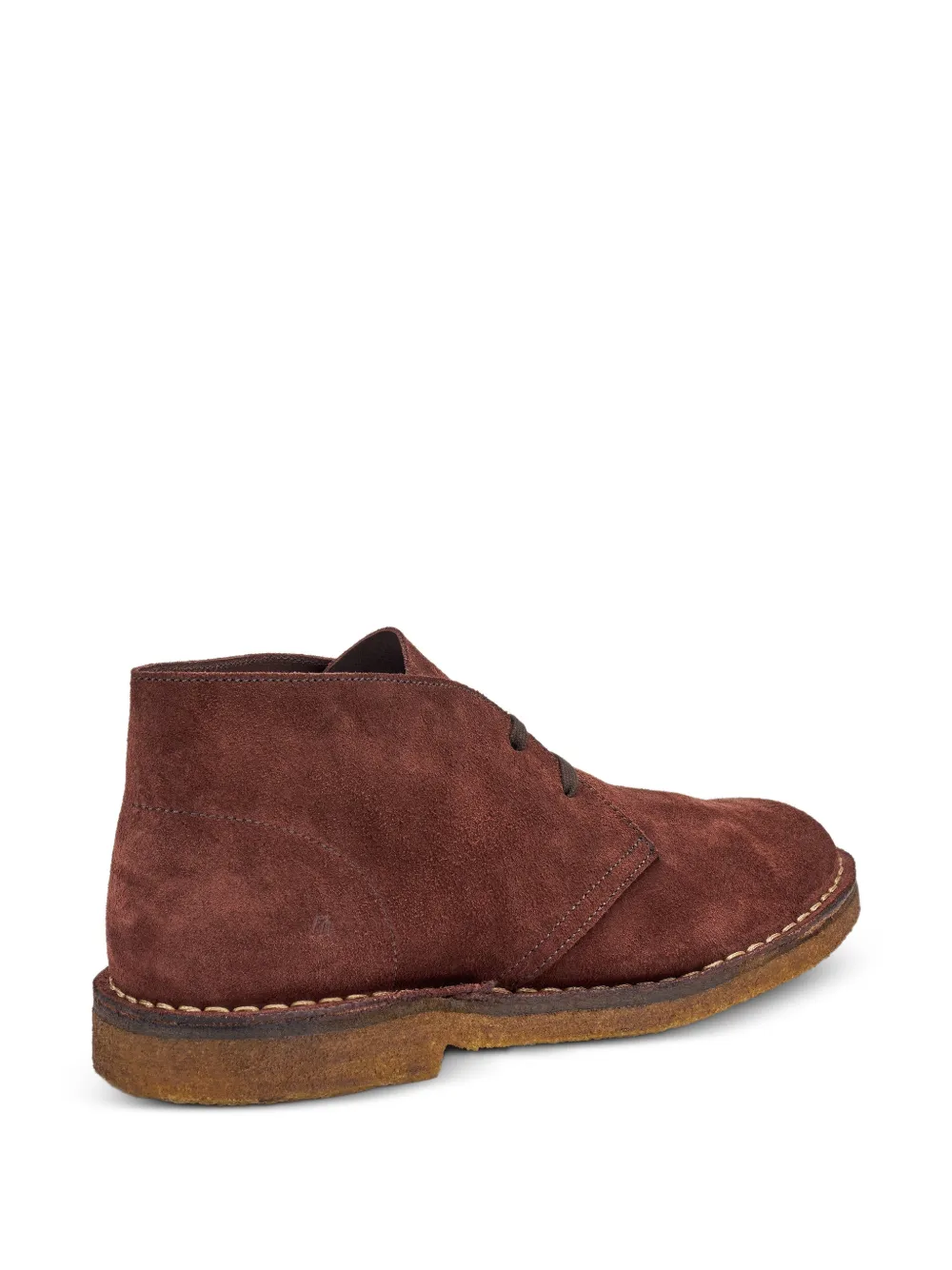 FRAU Suède desert boots met crêpe zool Bruin
