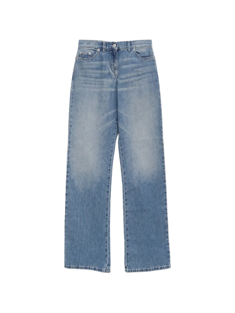 Julie Kegels faded-effect straight-leg jeans - Blu