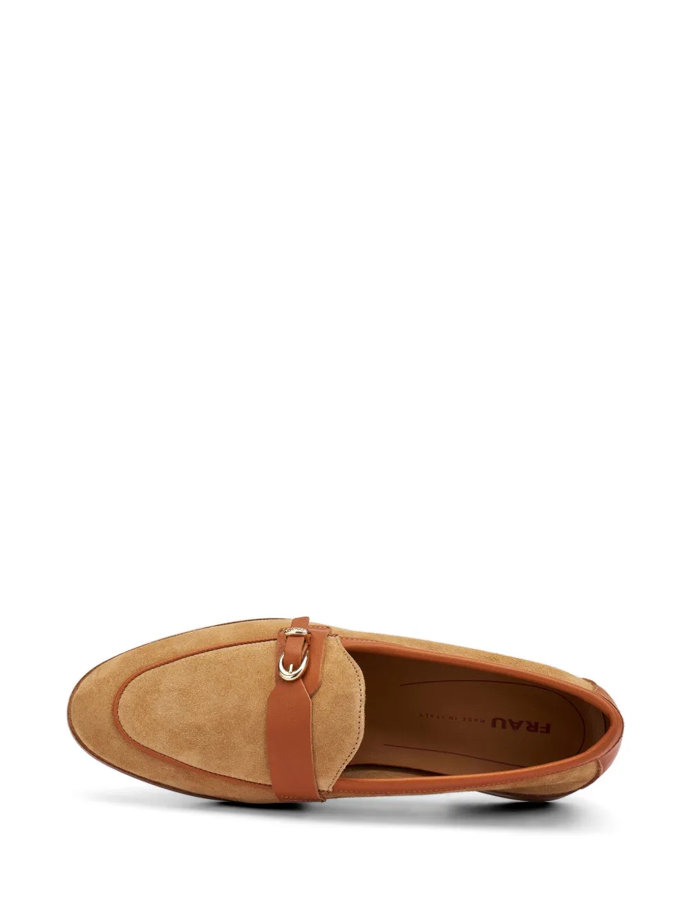 FRAU buckle-detail suede loafers Beige