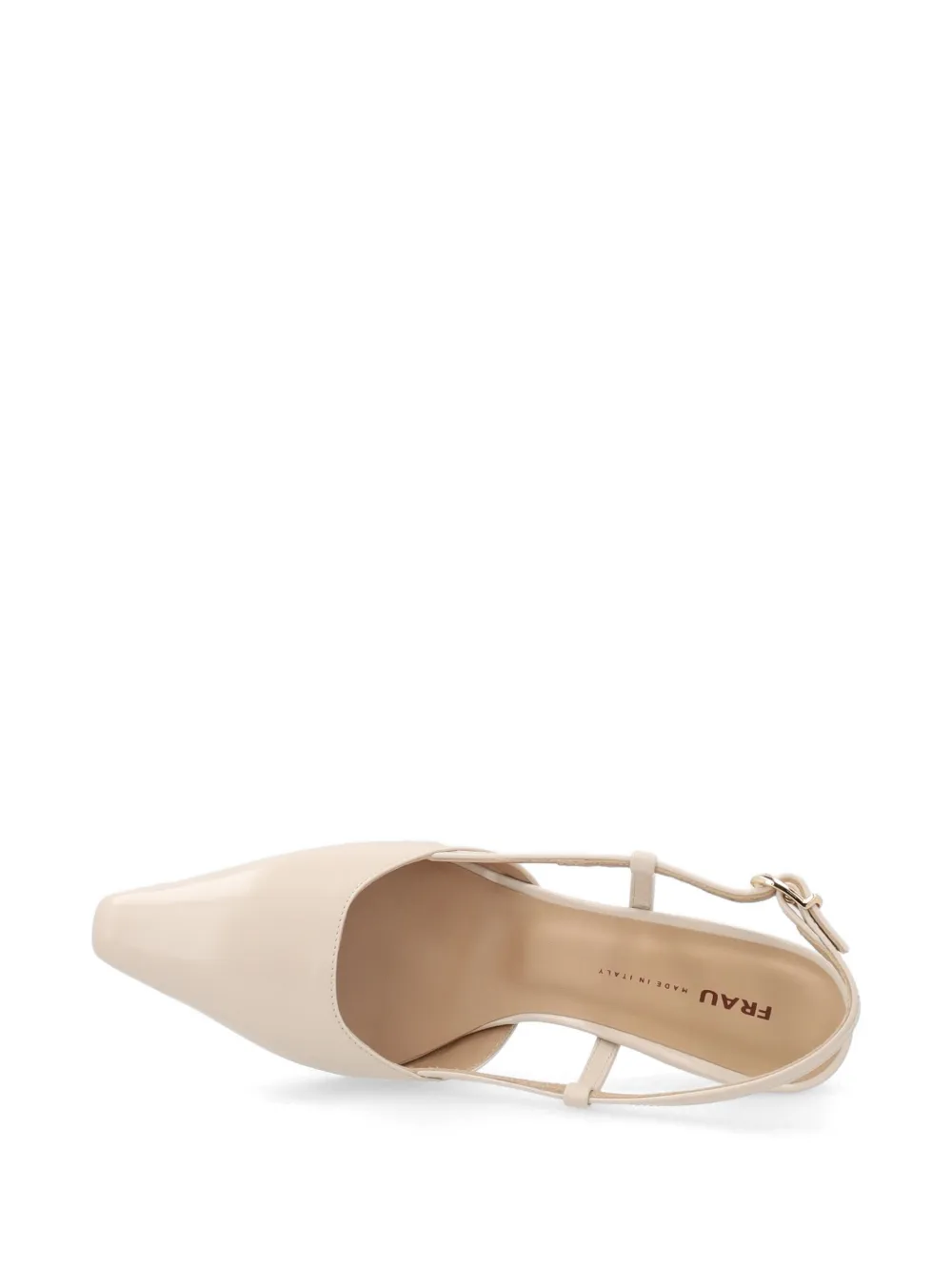 FRAU semi-polished leather slingback pumps Beige