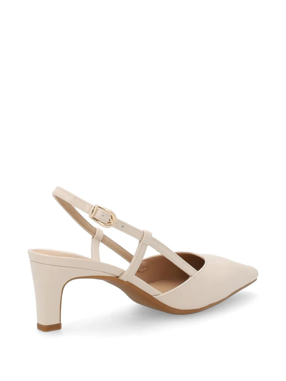 FRAU semi-polished leather slingback pumps Beige