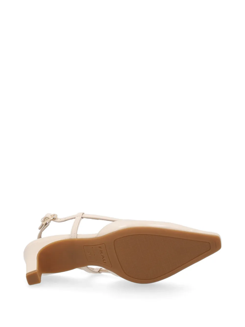 FRAU semi-polished leather slingback pumps Beige