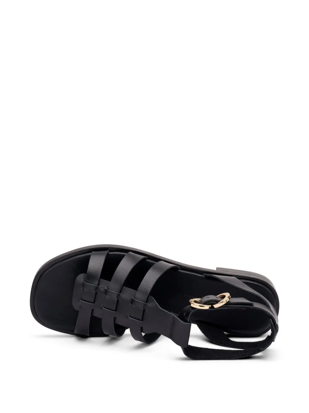 FRAU cage leather sandals Zwart