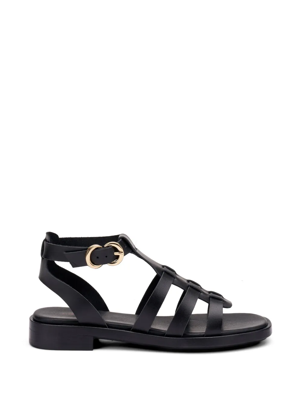 FRAU cage leather sandals Zwart
