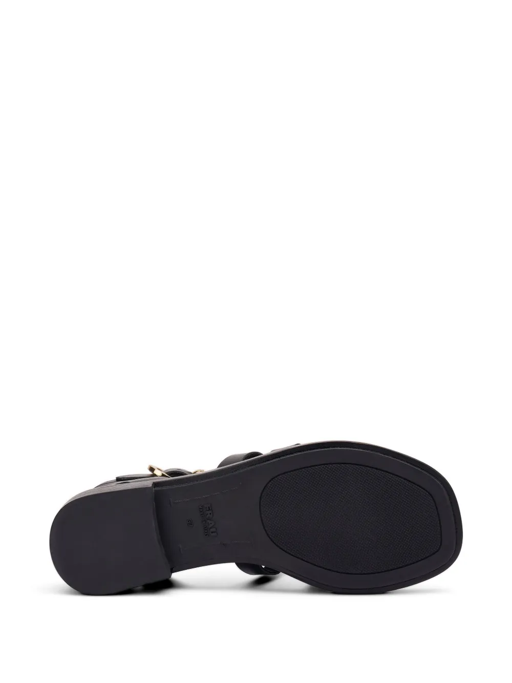 FRAU cage leather sandals Zwart