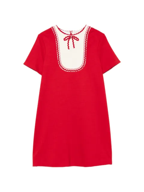 Gucci Kids bow-appliqué short-sleeve dress