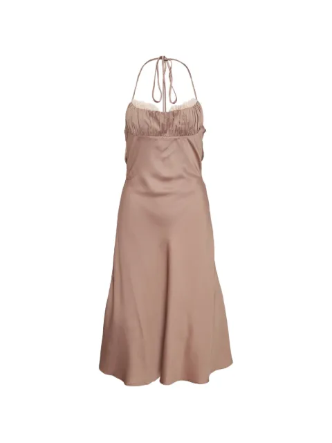 KENZIE KLAMBIE vestido midi con cuello halter