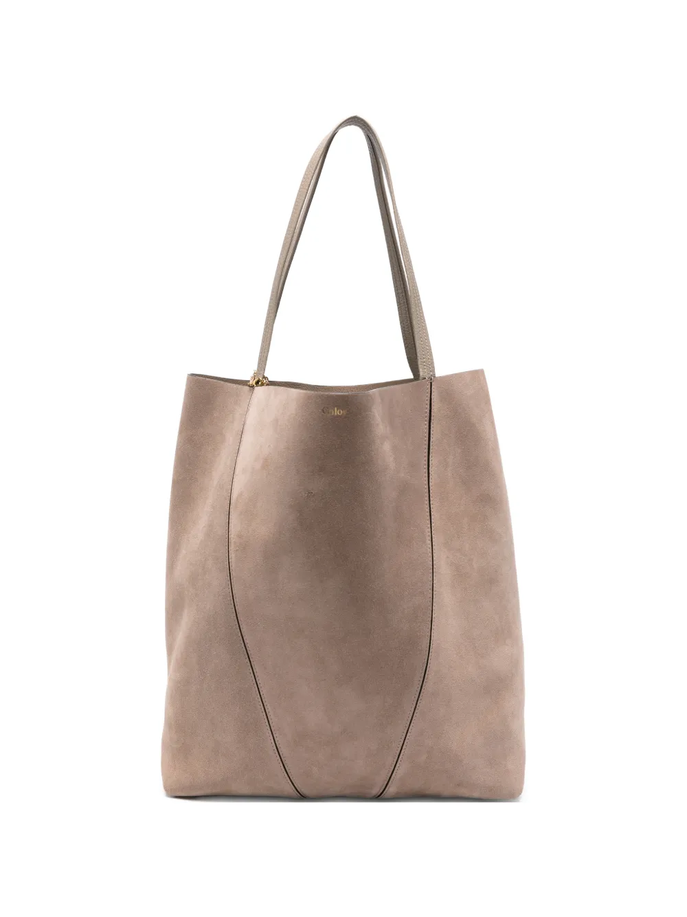 Chloé Pre-Owned large Spin chain-embellished shoulder bag - Grigio