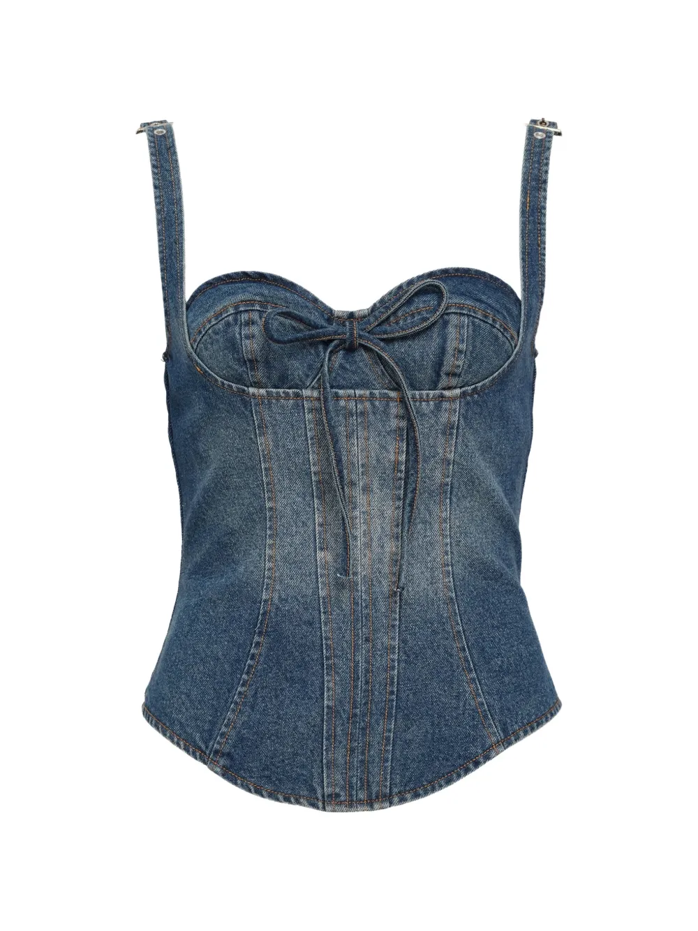 KENZIE KLAMBIE lace-up corset top - Blau