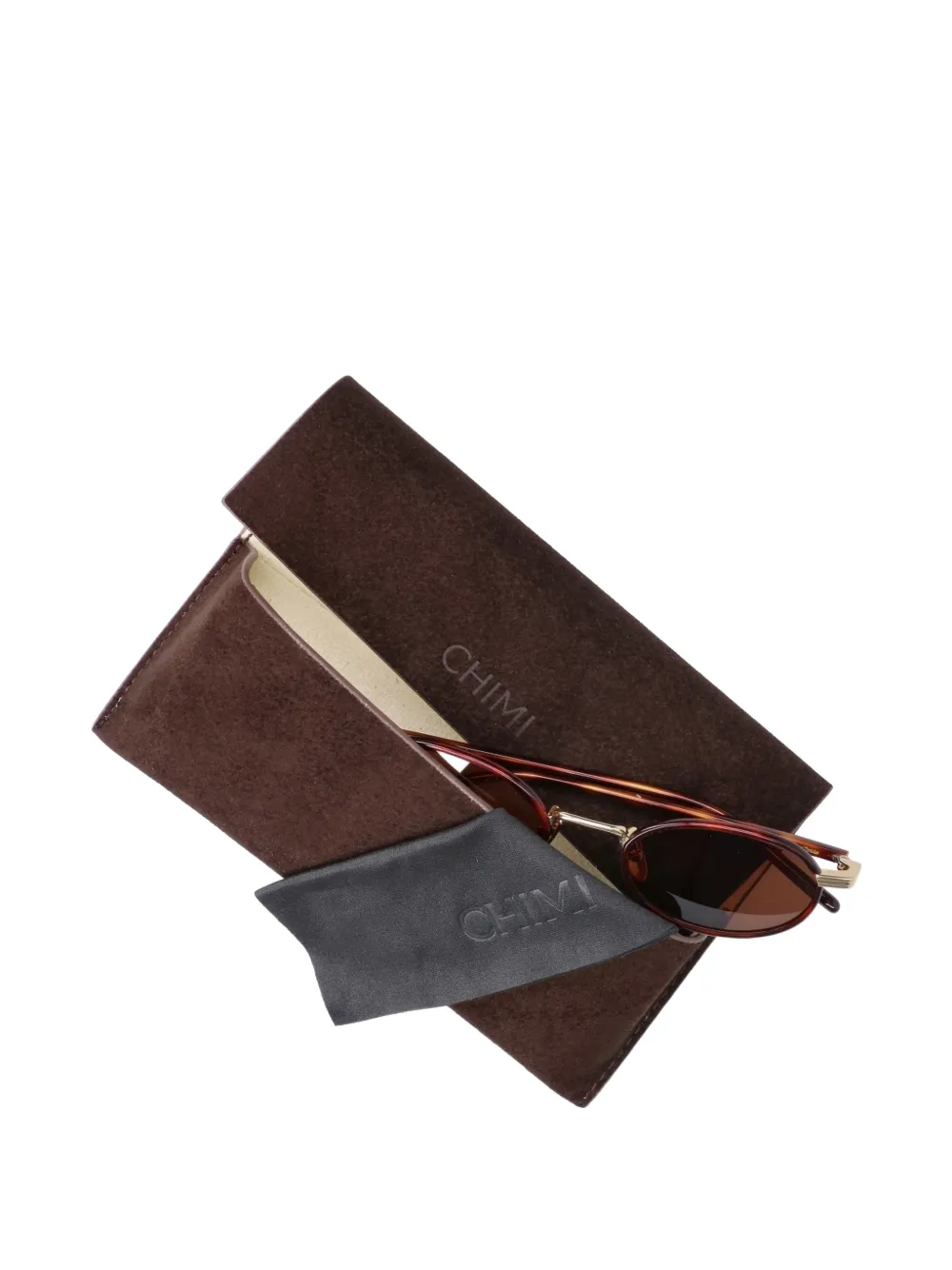Chimi Lea zonnebril met schildpadschild-effect Bruin