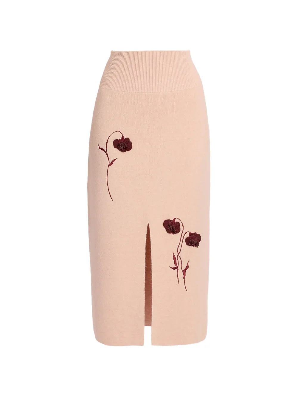 ERDEM embroidered pencil midi skirt - Toni neutri