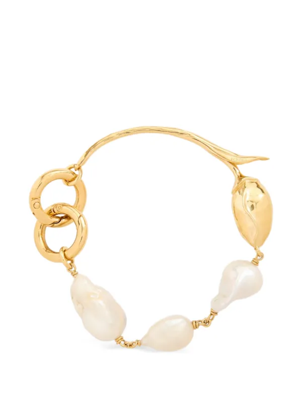 Erdem Bloom Pearl Bracelet in Gold