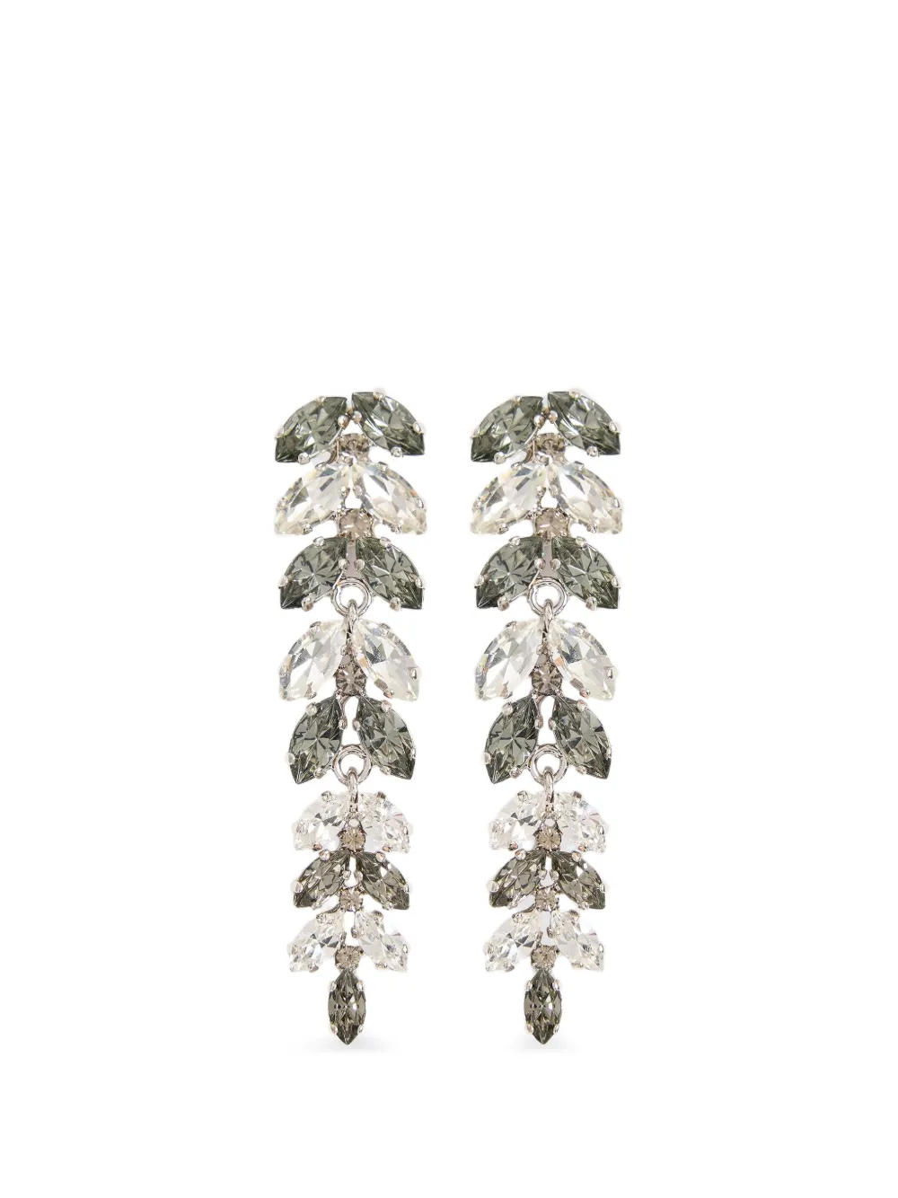 ERDEM crystal-embellished drop earrings - Silver
