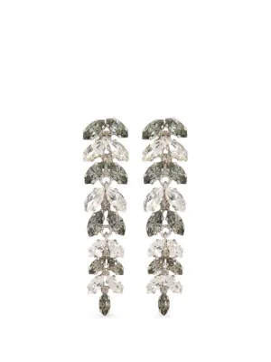 miumiu クリスタルロングピアス クリスタル Miumiuピアス MIUMIU ミュウミュウ 長ピアス シルバー