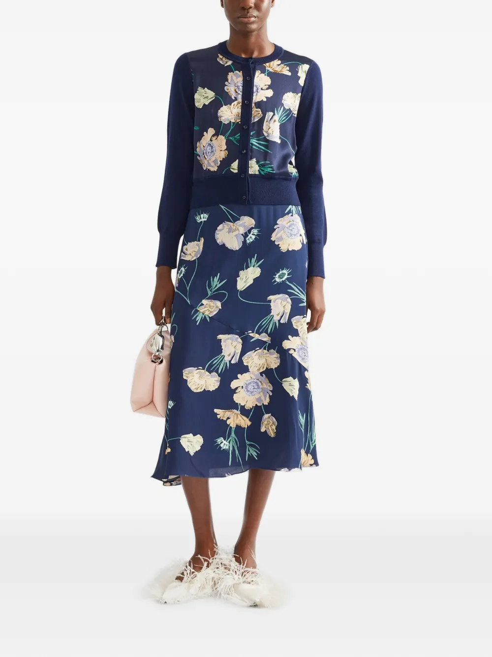 ERDEM Vest met bloemenprint Blauw