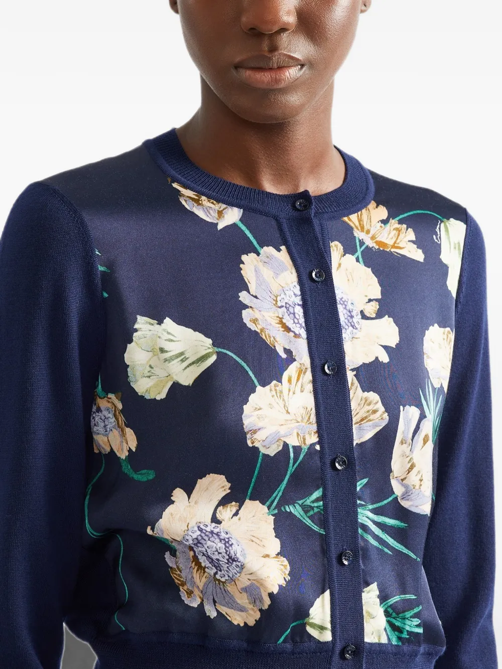 ERDEM Vest met bloemenprint Blauw