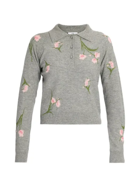 ERDEM merino wool floral knit jumper