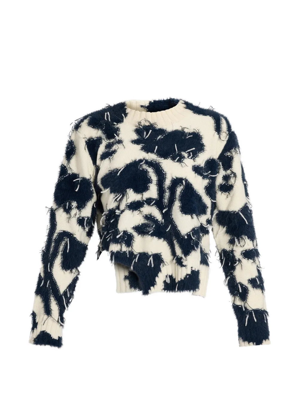 ERDEM textured floral-knit sweater - Neutrals
