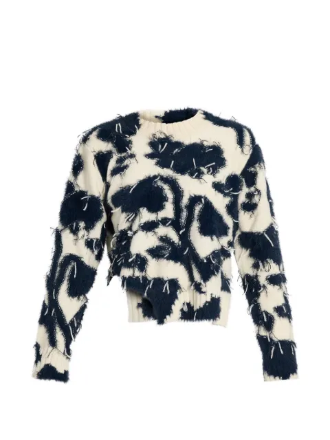 ERDEM — textured floral-knit sweater