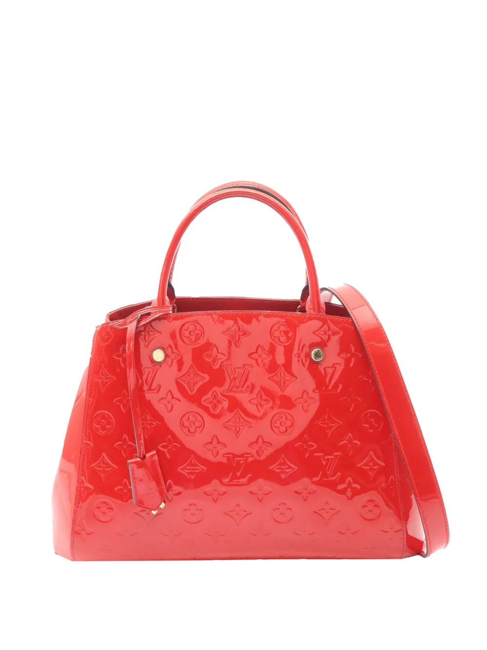 Louis Vuitton Pre-Owned 2015 Monogram Vernis Montaigne MM satchel - Rosso