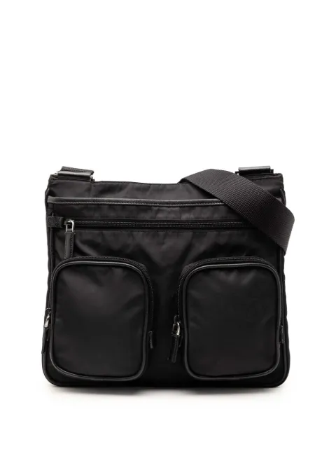 Prada Pre-Owned bandolera Zip Top de piel Saffiano con ribete 2013-2026