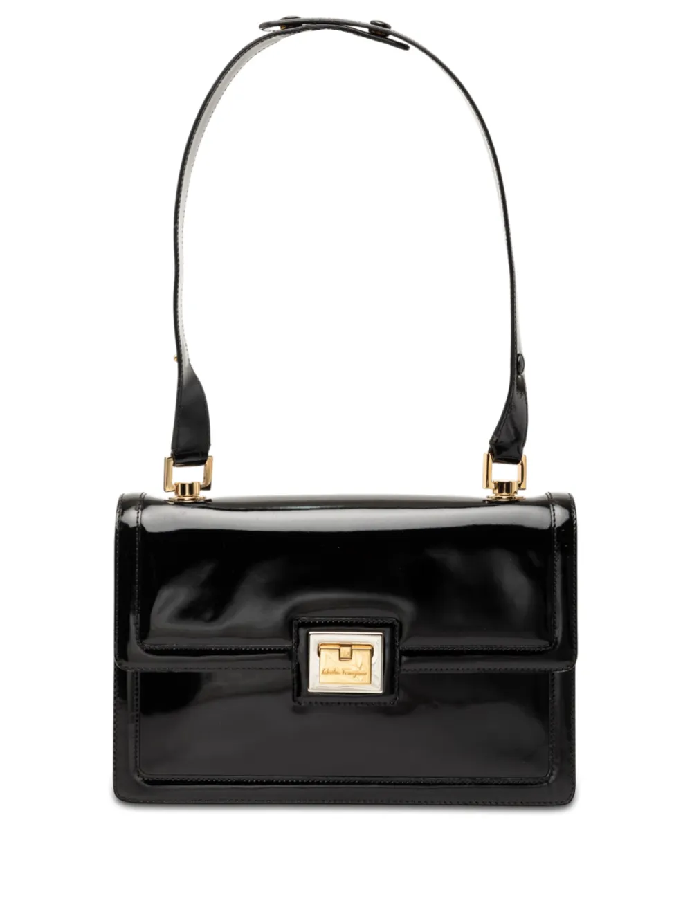 Ferragamo Pre-Owned 1980-2010 Patent Leather shoulder bag - Nero