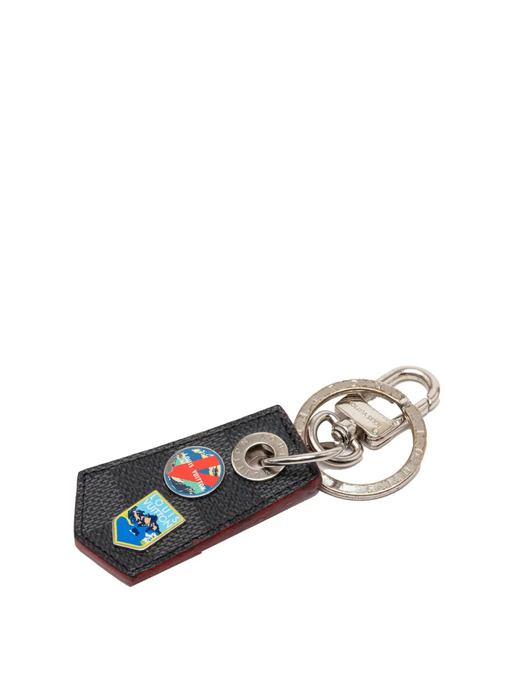 Louis Vuitton Pre-Owned 2018-2026 Damier Graphite Alps Enchappe Bag Charm and Holder key chain - Nero
